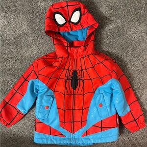 Disney’s Marvel Spider-Themed Red and Blue Kids Costume Raincoat/Jacket w/hood